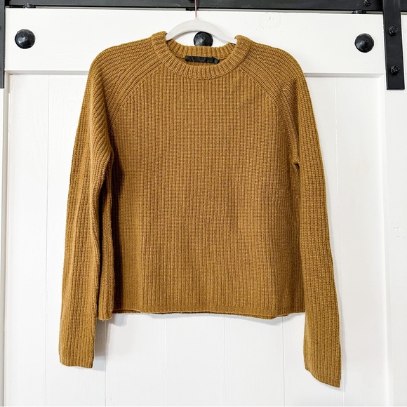 Jenni Kayne Cashmere Fisherman Sweater Bronze Gold Size Large - Picture 3 of 8